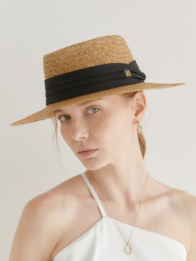 halden Classic Fedora Panama Hat_Black