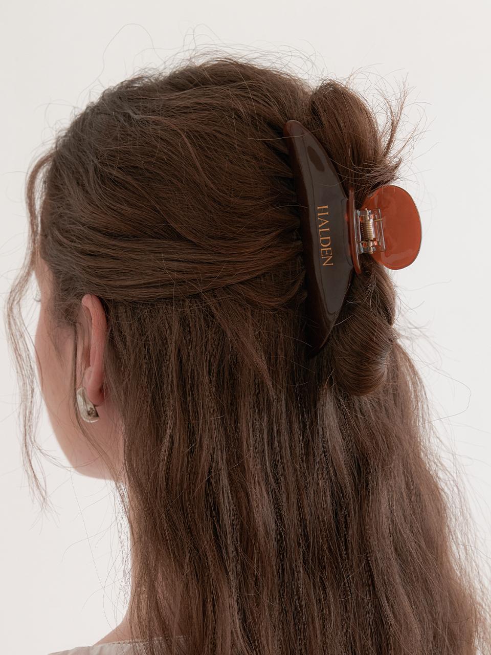 halden Classic Hair Claw Clip (H027) [Brown]