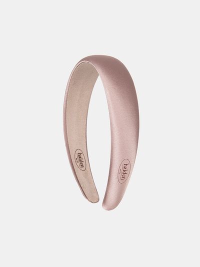 halden Emboss Logo Satin Hairband_Cocoa