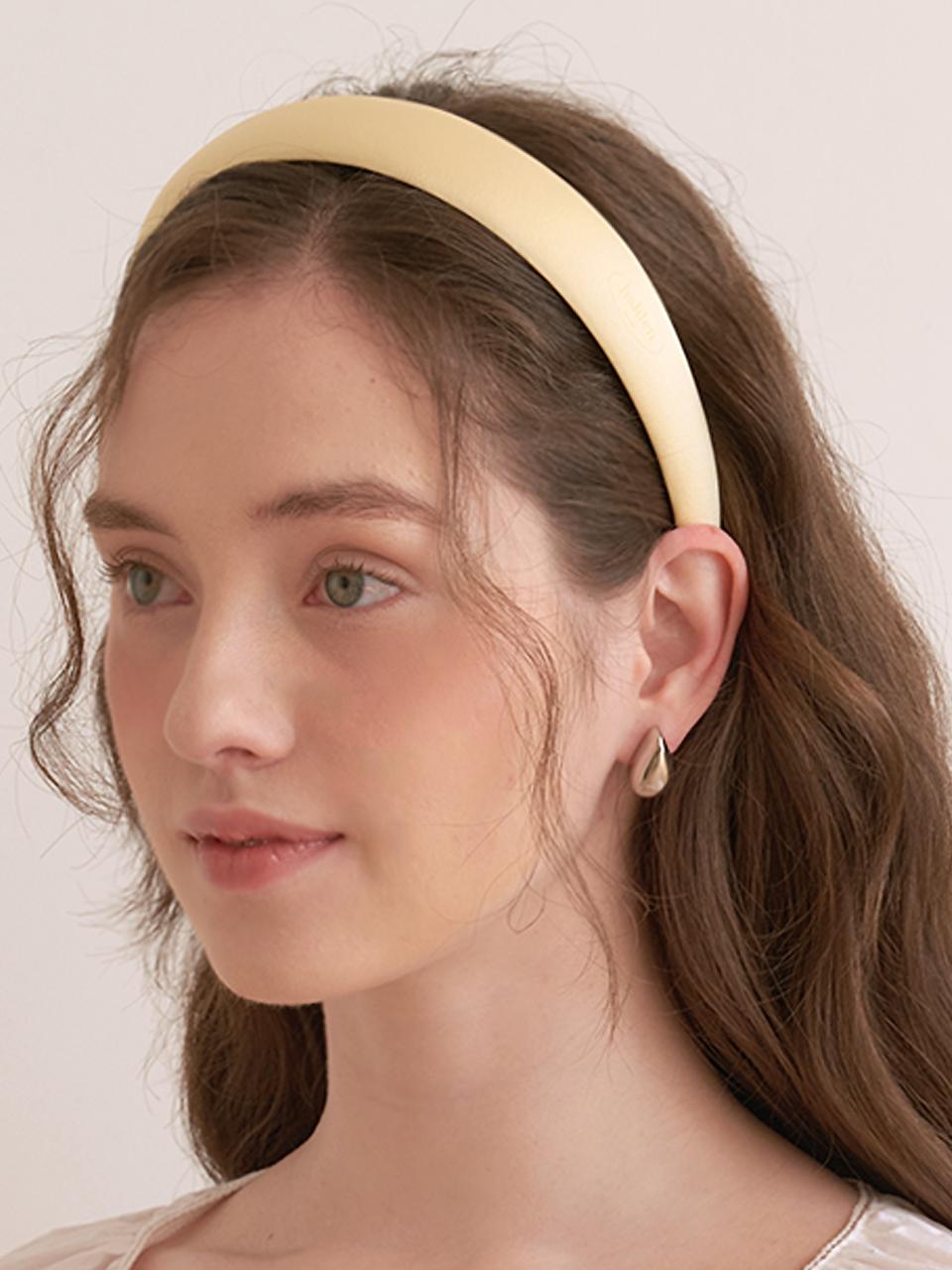 halden Emboss Logo Satin Headband (H001) [Yellow]