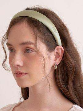 halden emboss logo satin headband [lightgreen] (H001)