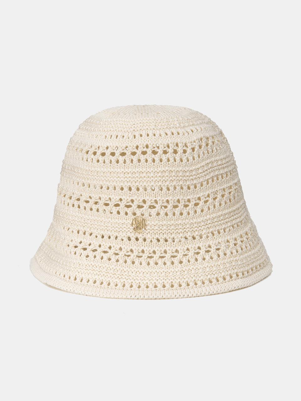 halden Logo Pendant Punching Nordic Bucket Hat [Ivory] (C049)