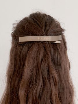halden minimal long metal hair pin (H025) [silver]