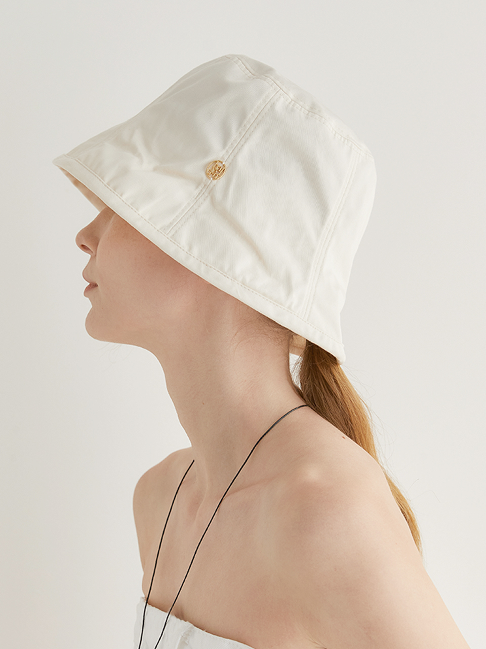 halden Natural Cotton Outline Bucket Hat C003