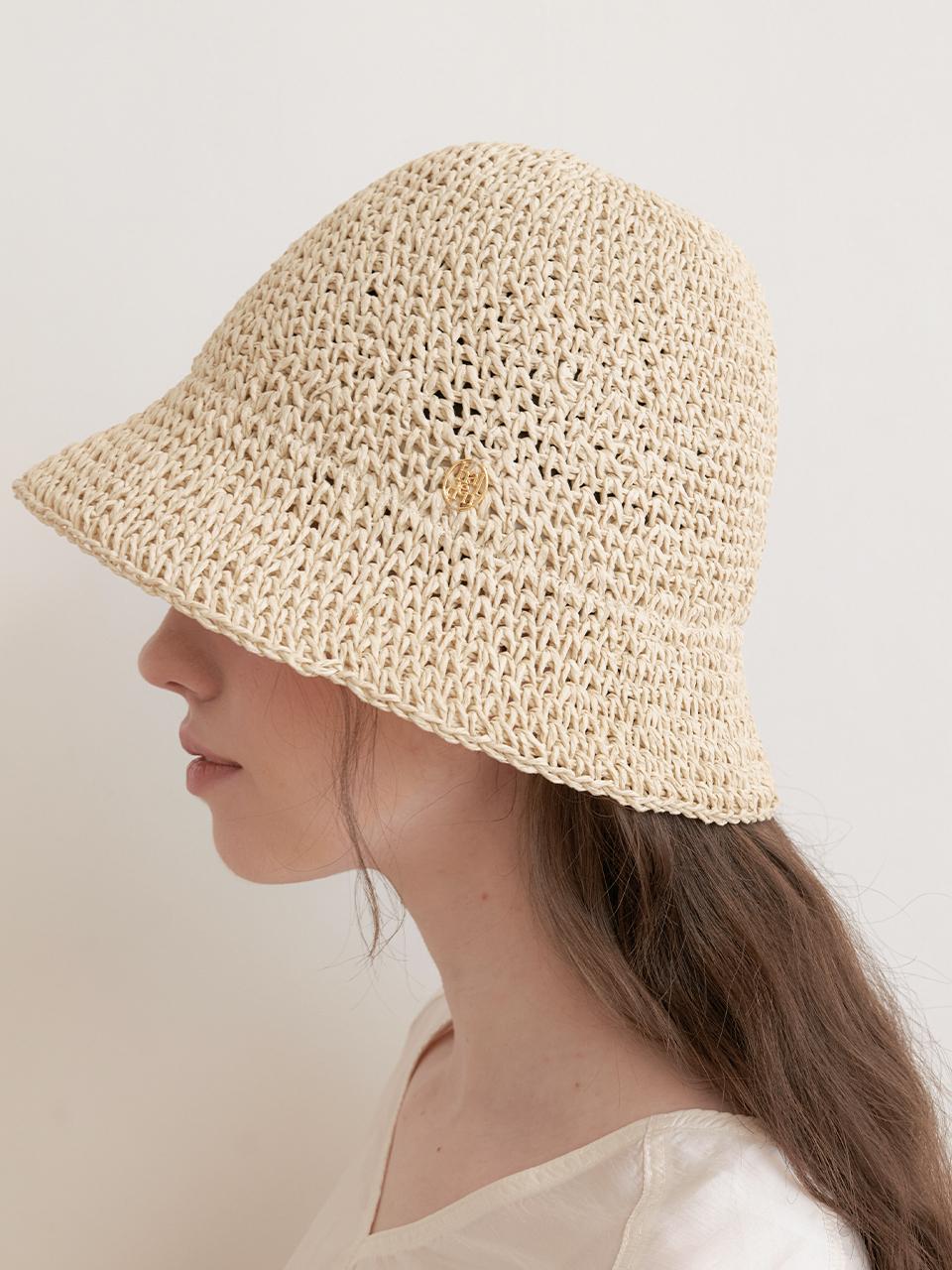 halden natural net bucket hat (C067) []
