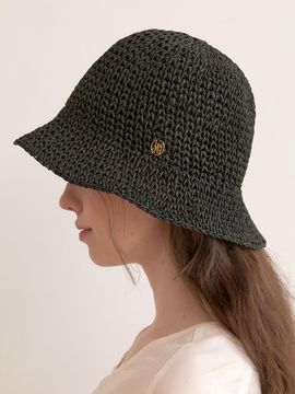 halden natural net bucket hat (C067) [black]