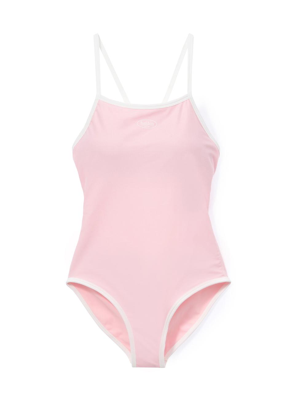halden Nordic Classic Center Logo Swimsuit [Pink] (S001)