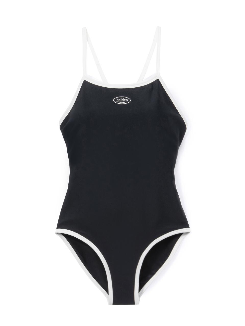 halden Nordic Minimalist Center Logo Swimsuit [Black] (S001)