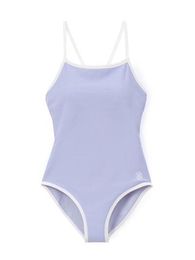 halden Nordic Minimalist Side Logo Swimsuit [Purple] (S002)