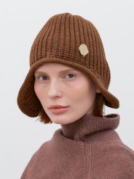 halden Nordic Premium Earflap Warmer Beanie [Brown] (C055_BROWN)