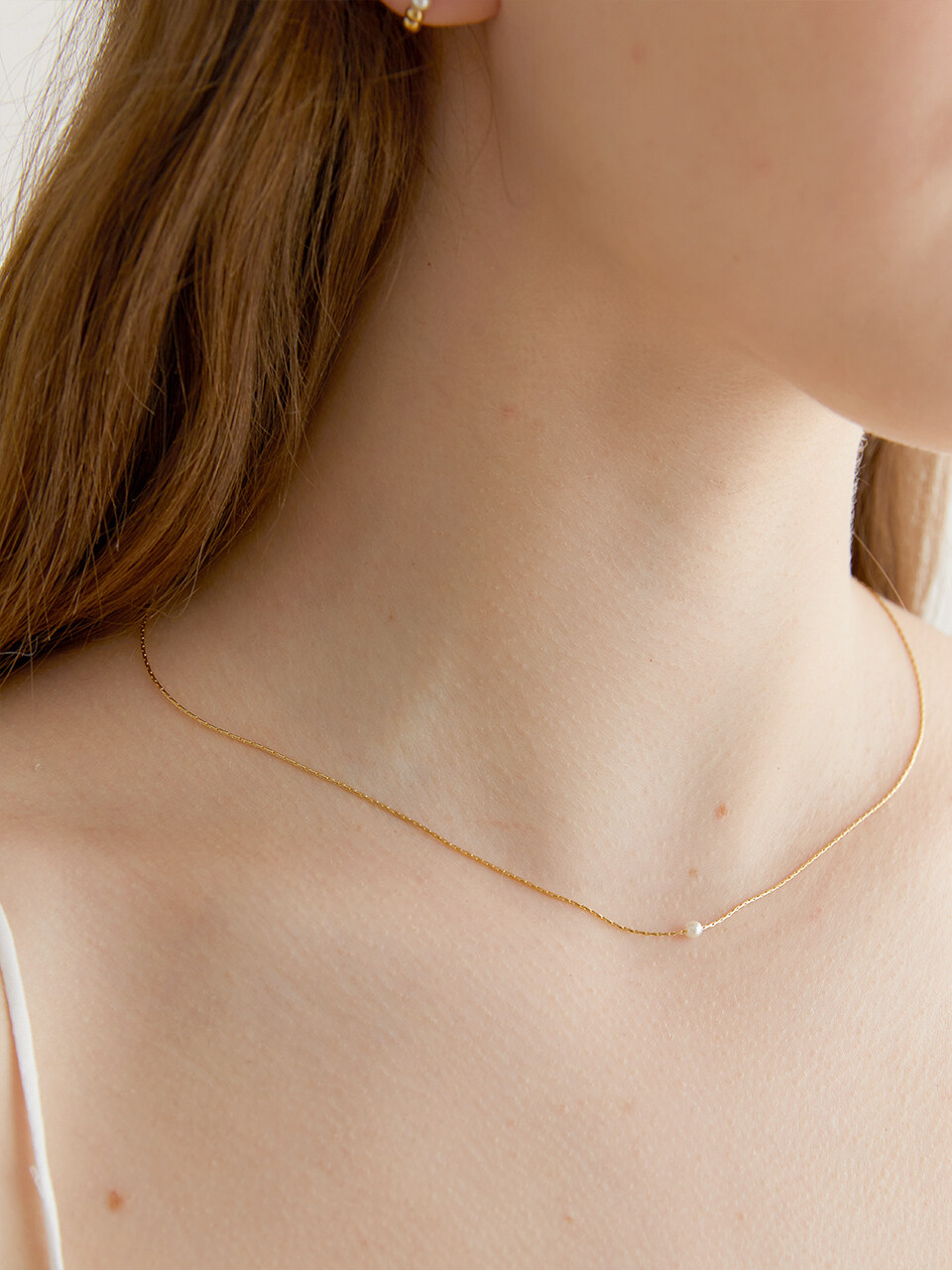 halden One Pearl Thin Necklace_Gold