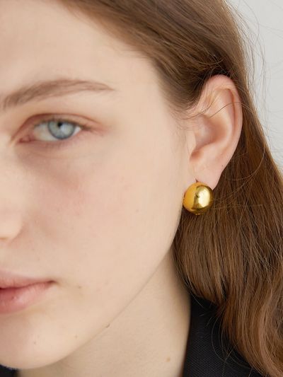 halden One Touch Ball Earrings_Gold Large