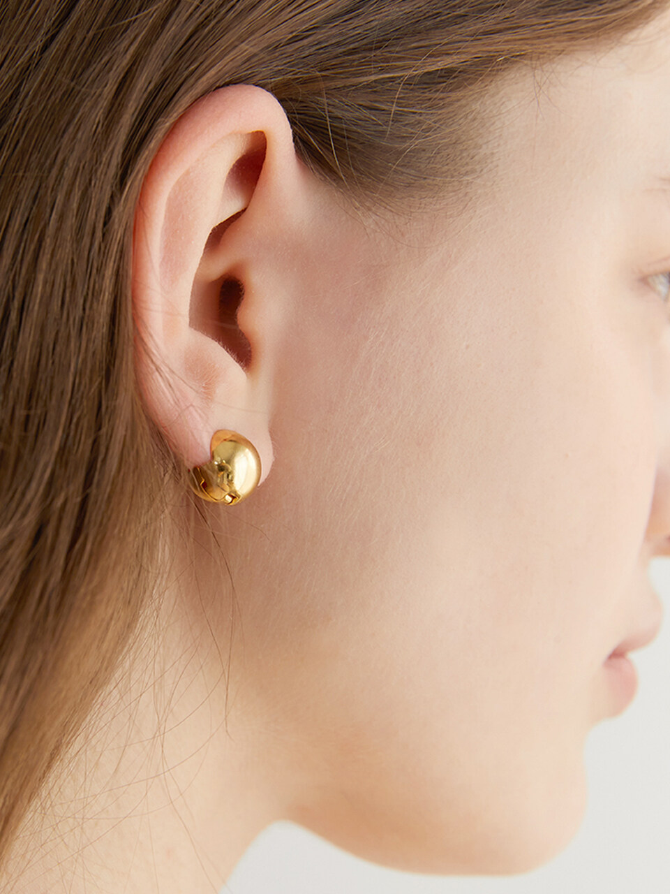 halden One Touch Ball Earrings_Gold Small