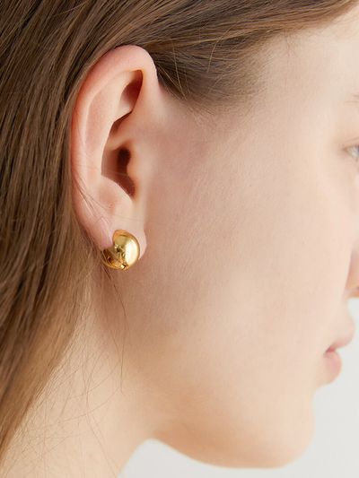 halden One Touch Ball Earrings_Gold Small