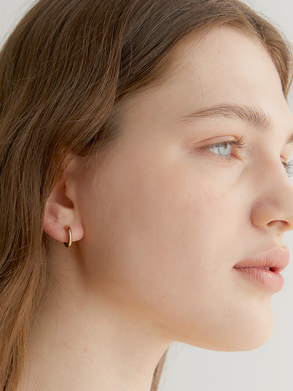 halden One Touch Bold Ring Earrings_Gold Small