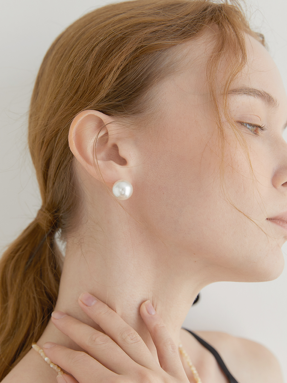 halden Simple Pearl Earring (E017_14MM)