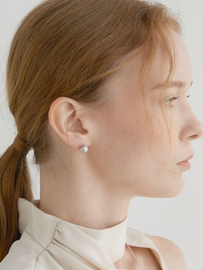 halden Simple Round Earrings_Silver