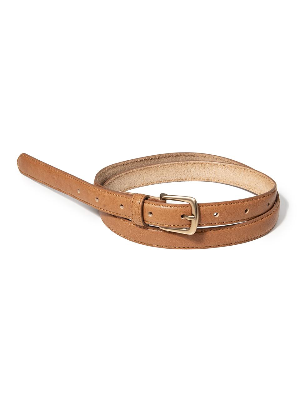 halden Simple Vintage Cowhide Leather Belt [Tan] (T022)