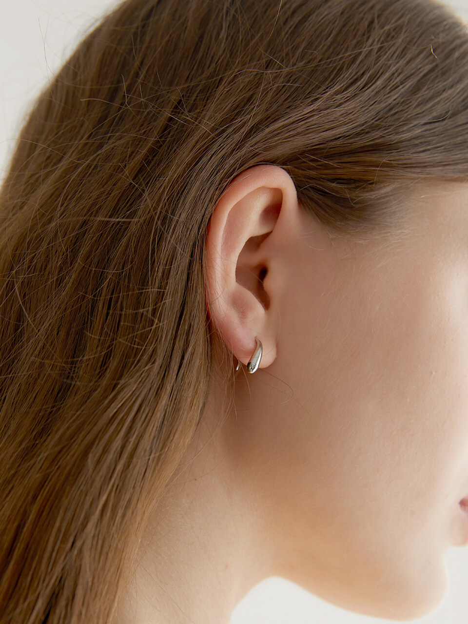halden Simple Water Drop Earrings_Silver