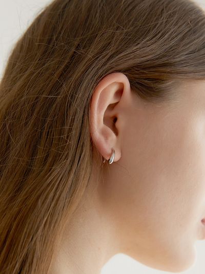 halden Simple Water Drop Earrings_Silver