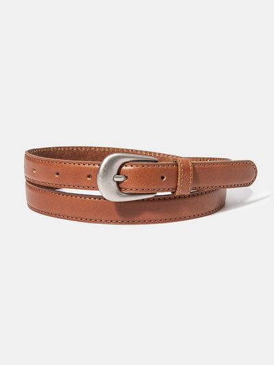 halden Simple Western Leather Belt_Tan