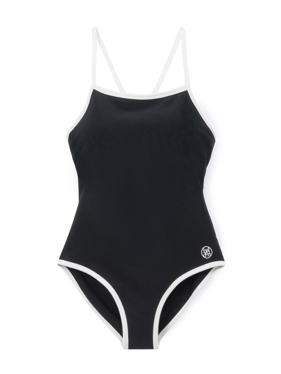 halden Sleek Nordic Side Logo Swimsuit [Black] (S002)