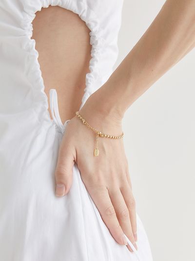 halden Small Beads Chain Bracelet_Gold