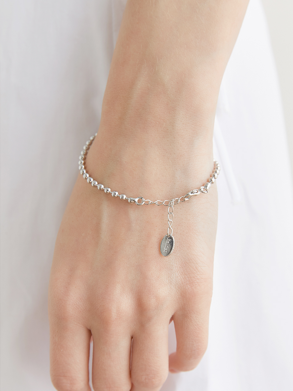 halden Small Beads Chain Bracelet_Silver