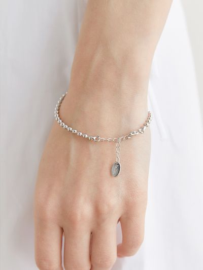 halden Small Beads Chain Bracelet_Silver