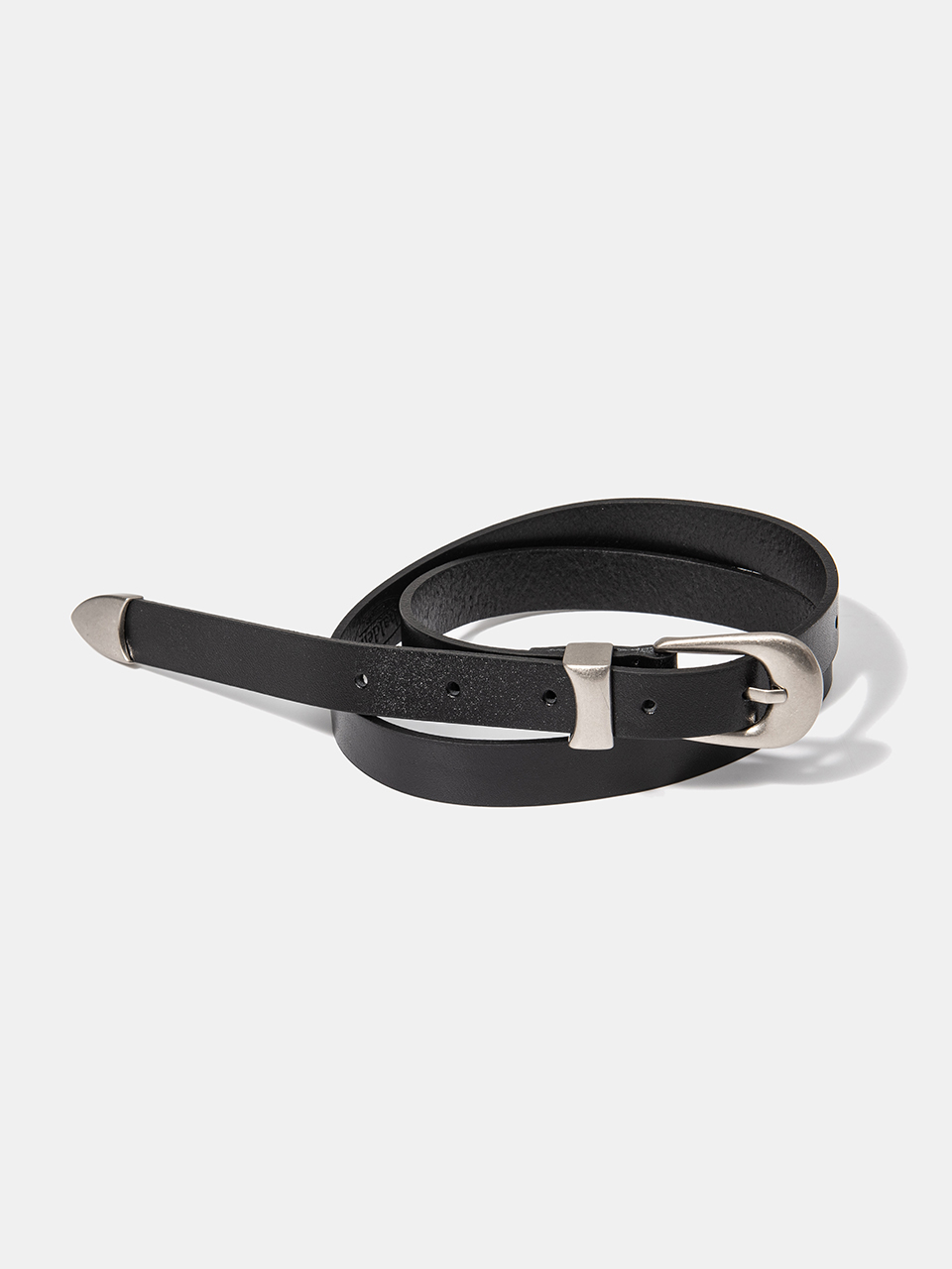 halden Western Leather Belt_Black