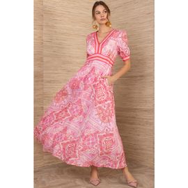 Hale Bob Hale Bob Ginevra Linen Maxi Dress