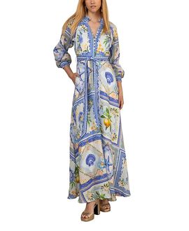 Hale Bob Hale Bob Lakelynn Linen Maxi Dress