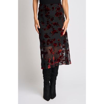 halogen(r) halogen(r) Burnout Bias Cut Midi Skirt
