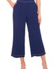 halogen(r) halogen(r) Contrast Stitch Crop Straight Leg Pants - 1