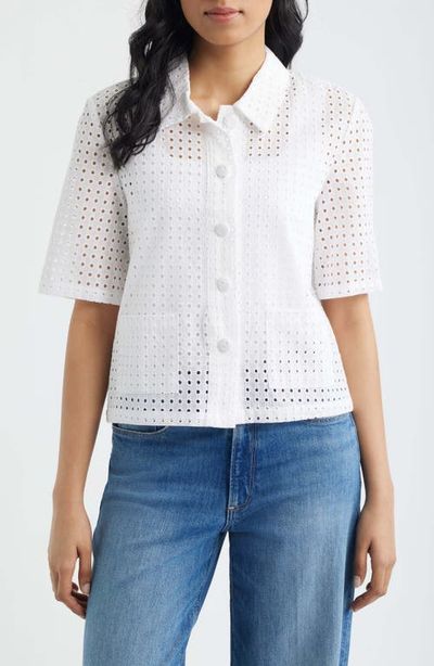 halogen(r) halogen(r) Eyelet Embroidery Woven Shirt
