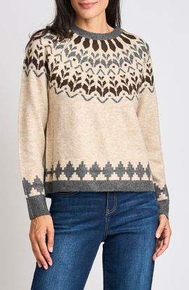 halogen(r) halogen(r) Fair Isle Crewneck Sweater