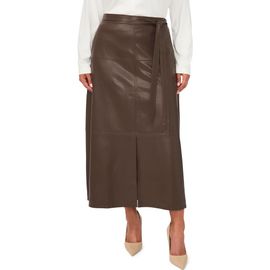 halogen(r) halogen(r) Faux Leather Tiered Seam Maxi Skirt