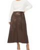 halogen(r) halogen(r) Faux Leather Tiered Seam Maxi Skirt - 4