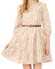 halogen(r) halogen(r) Floral Eyelet Belted Cotton Shirtdress - 3