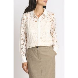 halogen(r) halogen(r) Floral Lace Hidden Placket Shirt