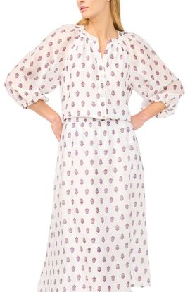 halogen(r) halogen(r) Floral Raglan Sleeve Button-Up Shirt