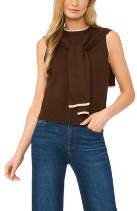 halogen(r) halogen(r) Front Tie Sleeveless Sweater