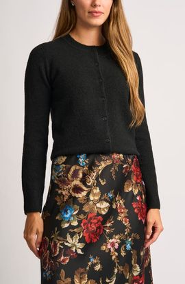 halogen(r) halogen(r) Fuzzy Crewneck Cardigan