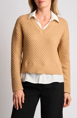 halogen(r) halogen(r) Honeycomb Stitch Twofer Top