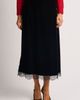 halogen(r) halogen(r) Lace Trim Velvet Midi Skirt - 1