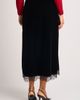 halogen(r) halogen(r) Lace Trim Velvet Midi Skirt - 2