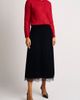 halogen(r) halogen(r) Lace Trim Velvet Midi Skirt - 4