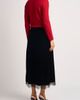 halogen(r) halogen(r) Lace Trim Velvet Midi Skirt - 5