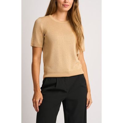halogen(r) halogen(r) Metallic Short Sleeve Knit Top