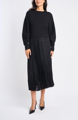 halogen(r) halogen(r) Mixed Media Plaid Dress
